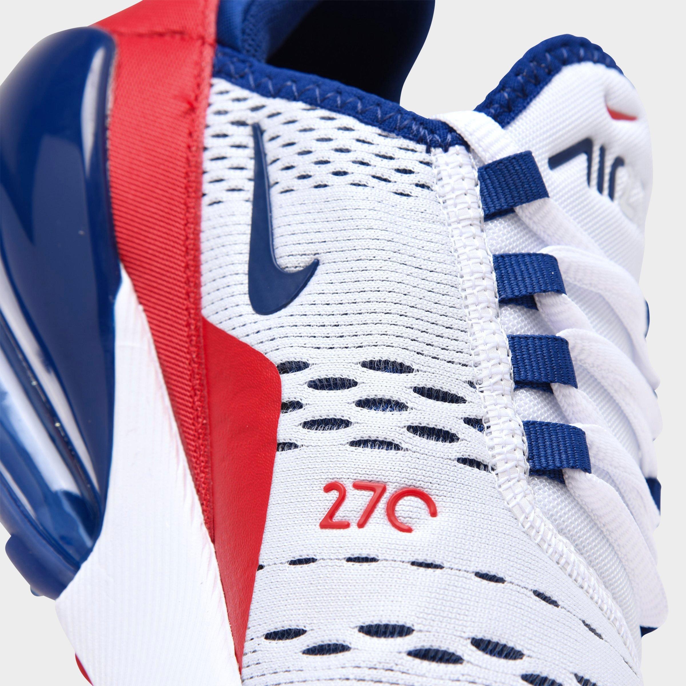 mens nike air max 270 red white and blue