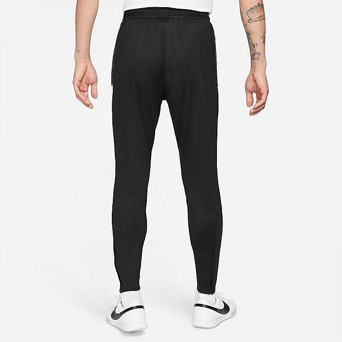 Back Left view of Men's Nike Dri-FIT Strike Soccer Pants in Black/Anthracite/White/White Click to zoom