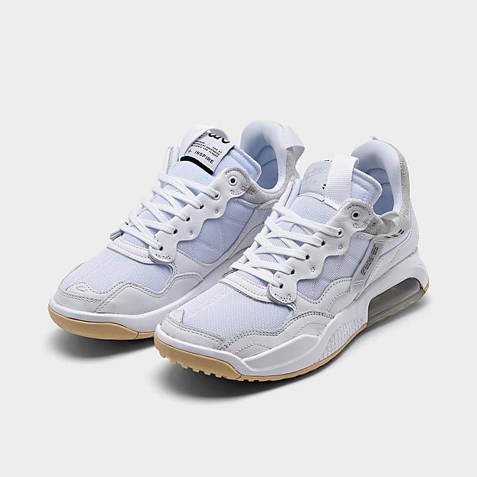 Three Quarter view of Women's Jordan MA2 Casual Shoes in White/Sesame/Pure Platinum/Black Click to zoom