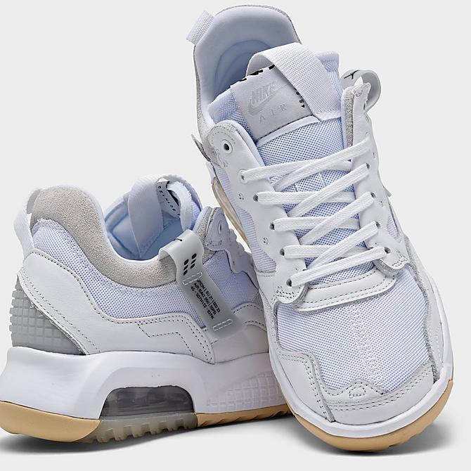 Front view of Women's Jordan MA2 Casual Shoes in White/Sesame/Pure Platinum/Black Click to zoom