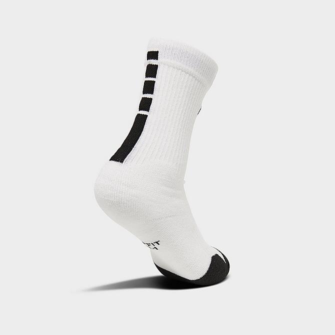 Alternate view of Kids' Nike Elite 3-Pack Basketball Crew Socks in White/Black Click to zoom