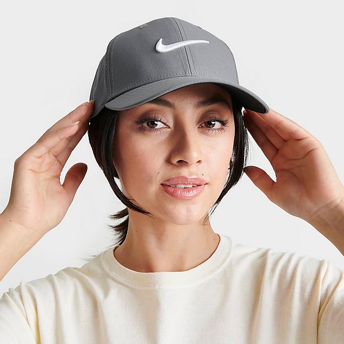 Right view of Nike Dri-FIT Legacy91 Adjustable Training Hat in Smoke Grey/White Click to zoom