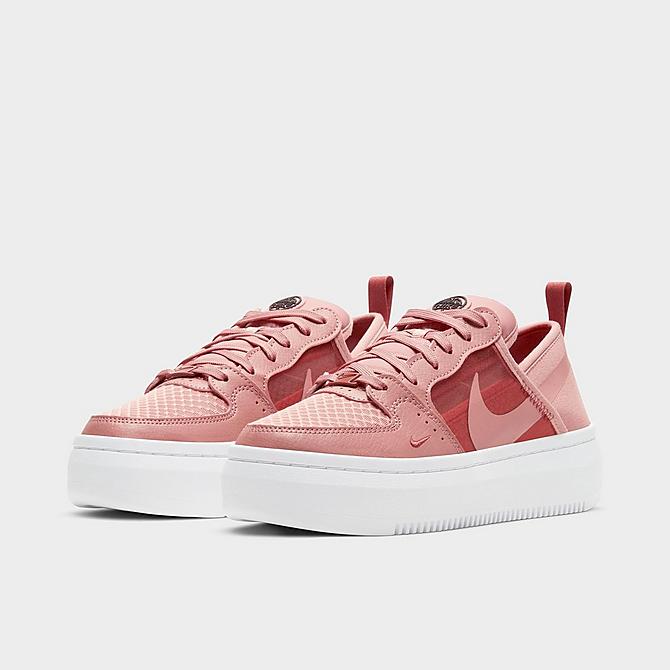 Three Quarter view of Women's Nike Court Vision Alta Casual Shoes in Rust Pink/Canyon Rust/White/Rust Pink Click to zoom
