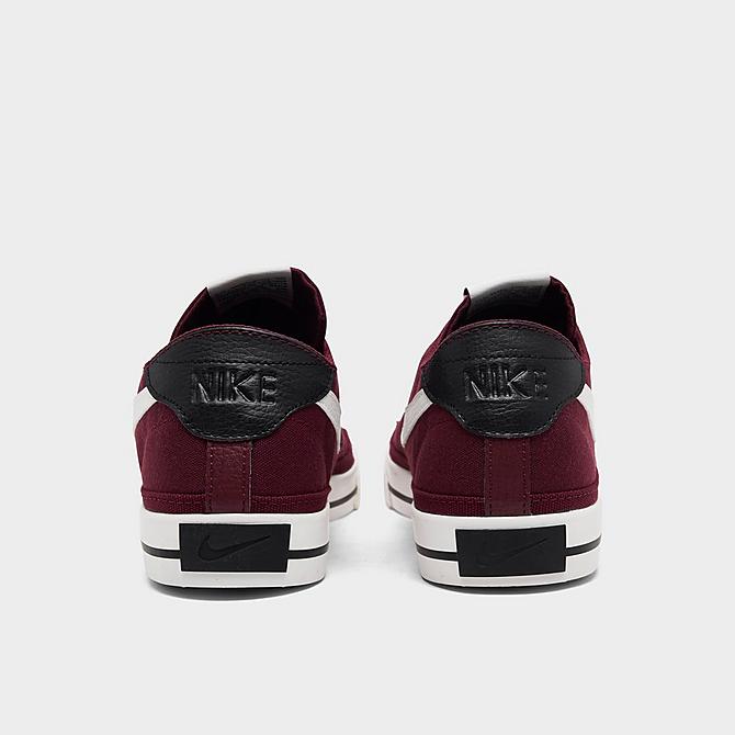 Left view of Men's Nike Court Legacy Canvas Casual Shoes in Dark Beetroot/Dark Beetroot/Black/Sail Click to zoom
