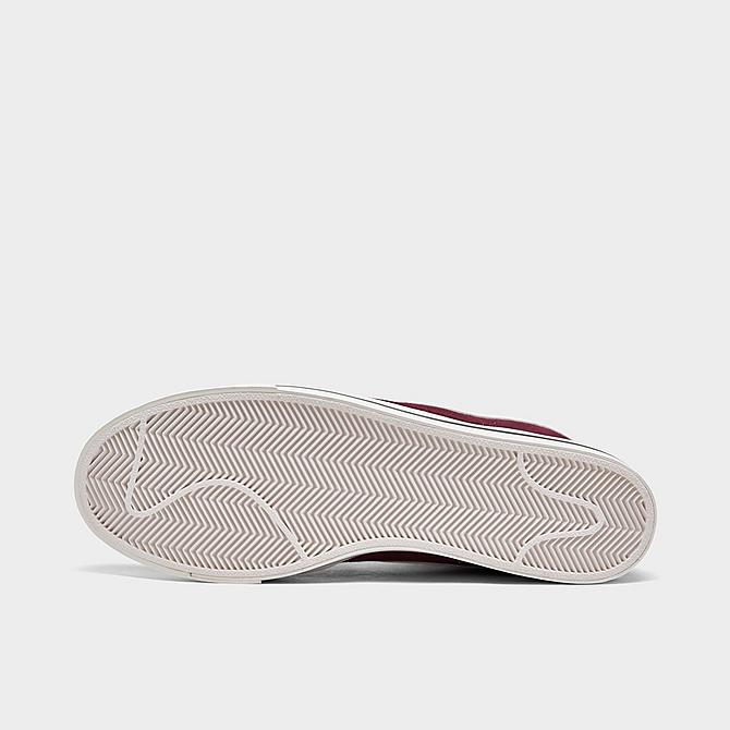 Bottom view of Men's Nike Court Legacy Canvas Casual Shoes in Dark Beetroot/Dark Beetroot/Black/Sail Click to zoom