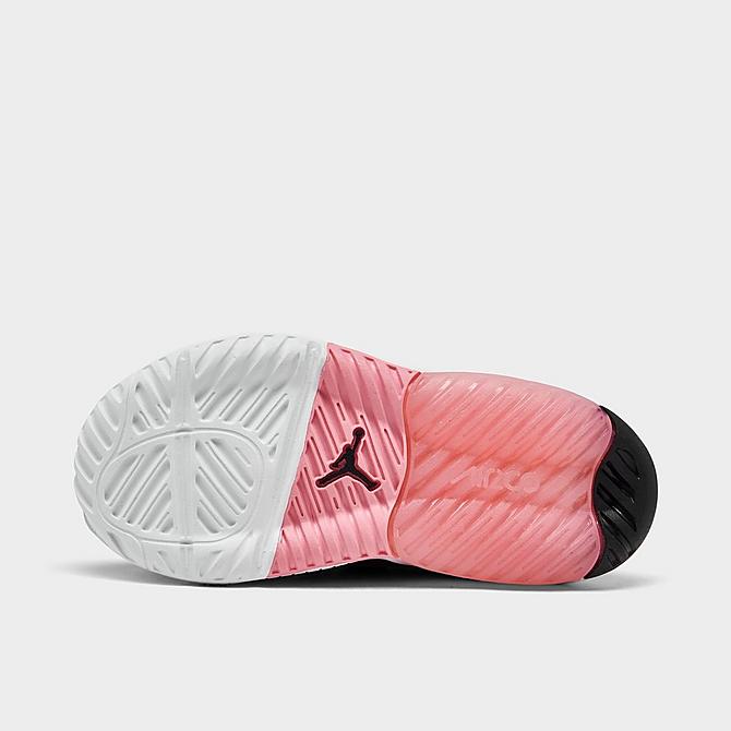 Bottom view of Little Kids' Jordan MA2 Casual Shoes in Black/Pinksicle/Rush Pink/Coral Chalk Click to zoom