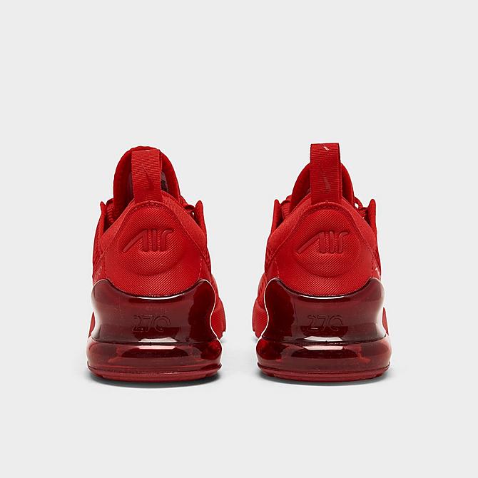Left view of Little Kids' Nike Air Max 270 Casual Shoes in University Red/University Red/Black Click to zoom