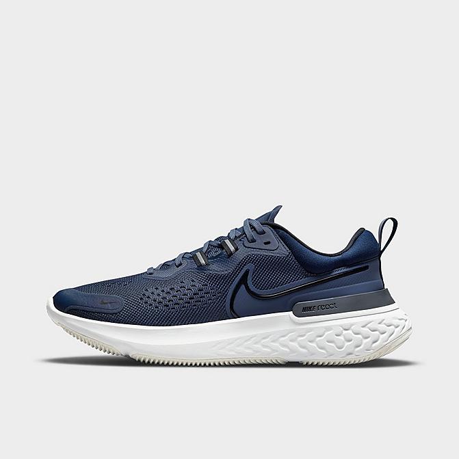 Right view of Men's Nike React Miler 2 Running Shoes in Thunder Blue/Black/Obsidian Click to zoom