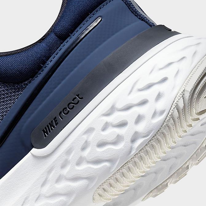 Front view of Men's Nike React Miler 2 Running Shoes in Thunder Blue/Black/Obsidian Click to zoom