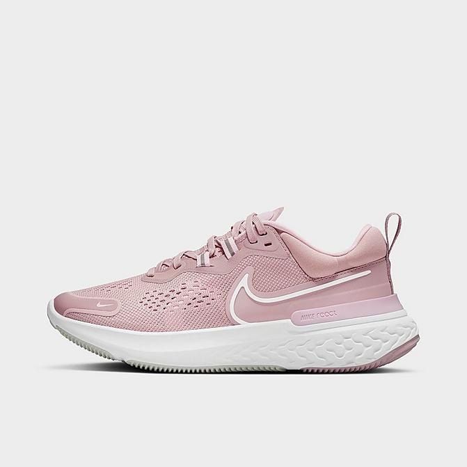 Right view of Women's Nike React Miler 2 Running Shoes in Plum Chalk/Pink Foam/White Click to zoom
