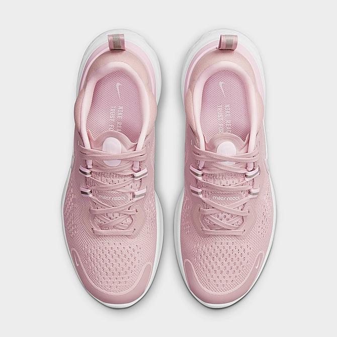 Back view of Women's Nike React Miler 2 Running Shoes in Plum Chalk/Pink Foam/White Click to zoom