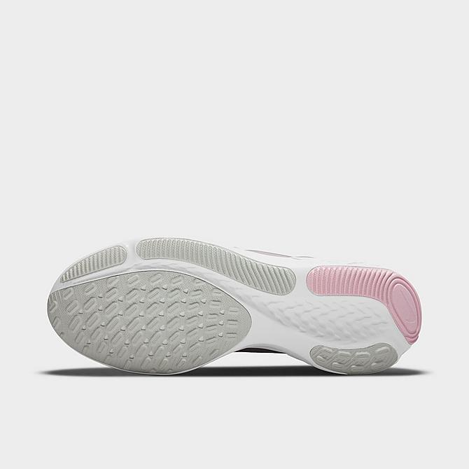 Bottom view of Women's Nike React Miler 2 Running Shoes in Plum Chalk/Pink Foam/White Click to zoom