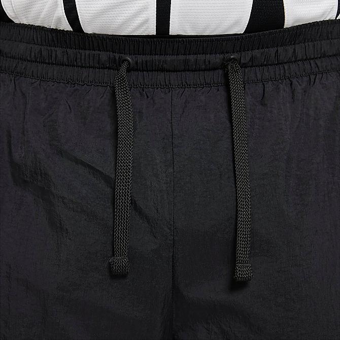 Back Right view of Men's Nike Dri-FIT Starting 5 Basketball Pants in Black/Black/Black/White Click to zoom