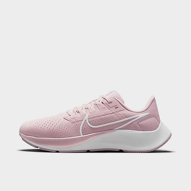 Right view of Women's Nike Air Zoom Pegasus 38 Running Shoes in Champagne/White/Barely Rose/Arctic Pink Click to zoom
