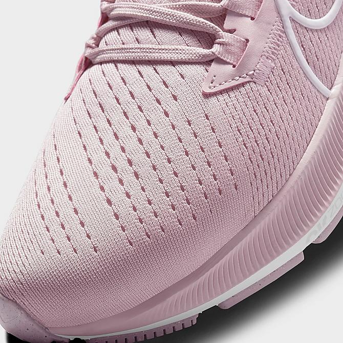 Front view of Women's Nike Air Zoom Pegasus 38 Running Shoes in Champagne/White/Barely Rose/Arctic Pink Click to zoom