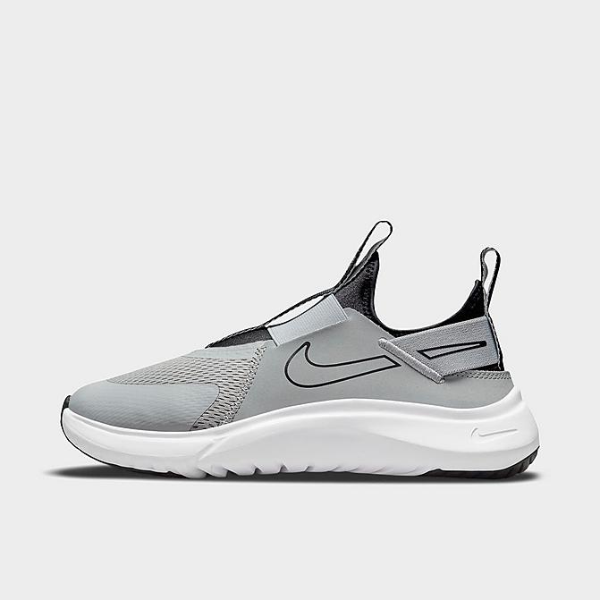 Right view of Boys' BIg Kids' Nike Flex Plus Running Shoes in Light Smoke Grey/Black/White Click to zoom
