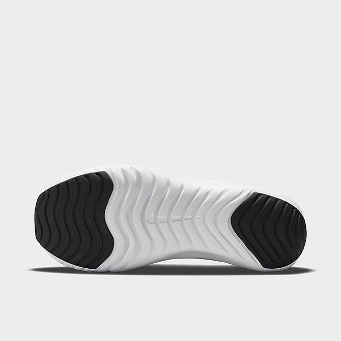 Bottom view of Boys' BIg Kids' Nike Flex Plus Running Shoes in Light Smoke Grey/Black/White Click to zoom
