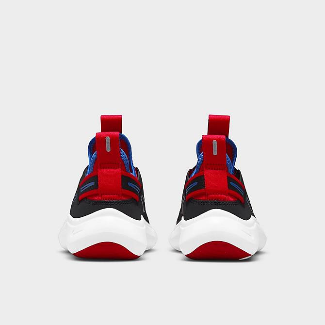 Left view of Boys' Little Kids' Nike Flex Plus Running Shoes in Black/Game Royal-University Red-White Click to zoom