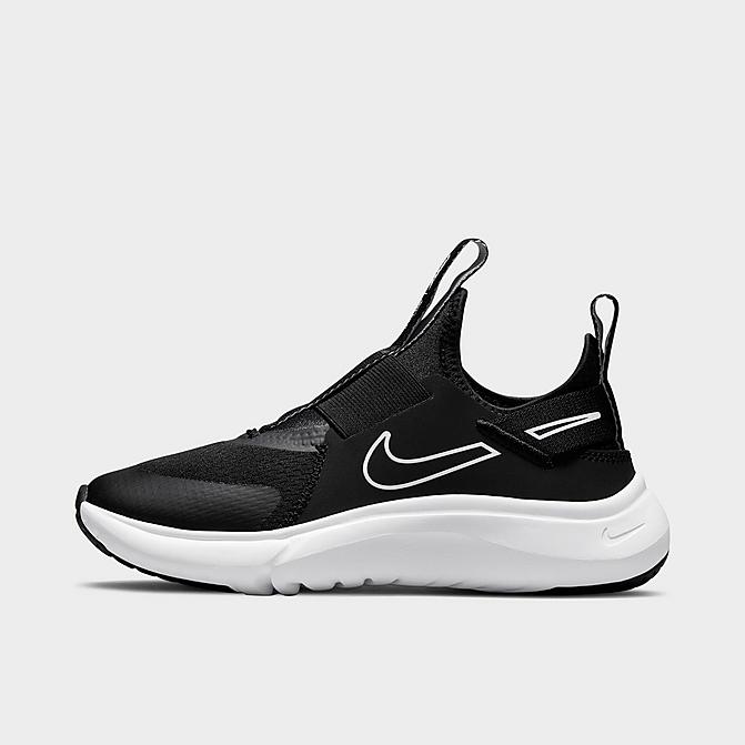 Right view of Little Kids' Nike Flex Plus Running Shoes in Black/White Click to zoom