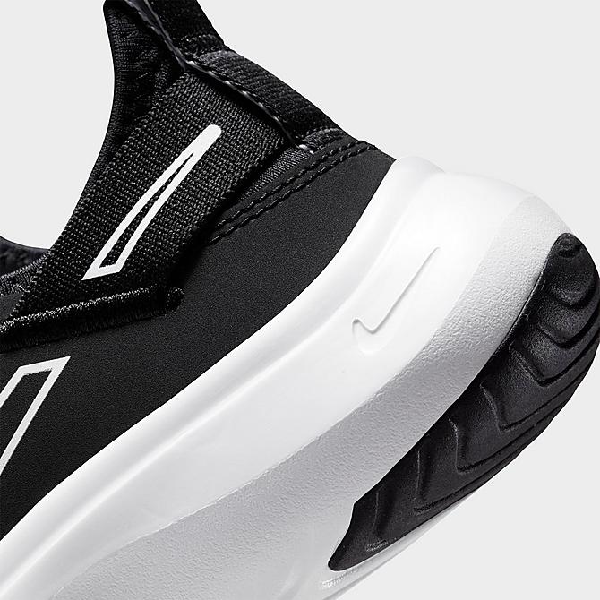 Front view of Little Kids' Nike Flex Plus Running Shoes in Black/White Click to zoom