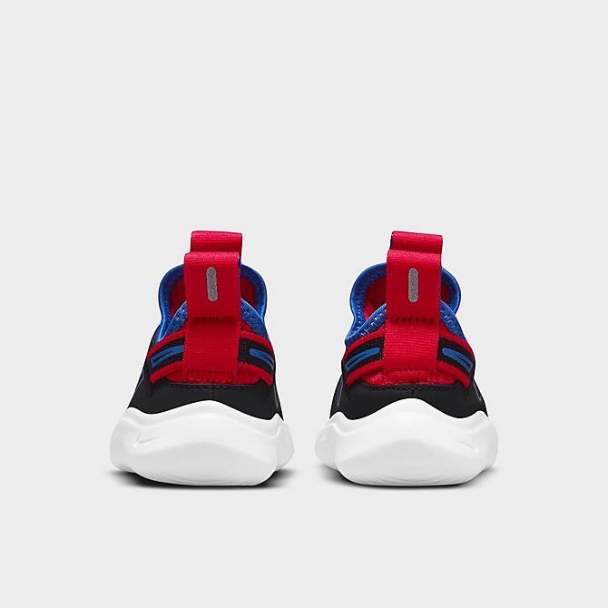 Left view of Kids' Toddler Nike Flex Plus Running Shoes in Black/Game Royal-University Red-White Click to zoom