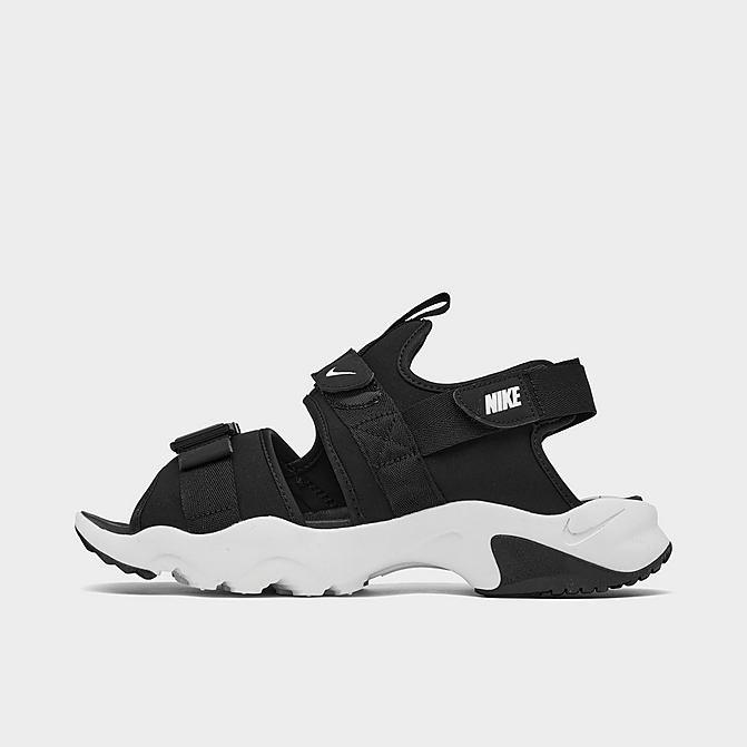 Right view of Men's Nike Canyon Adjustable Strap Sandals in Black/Black/White Click to zoom