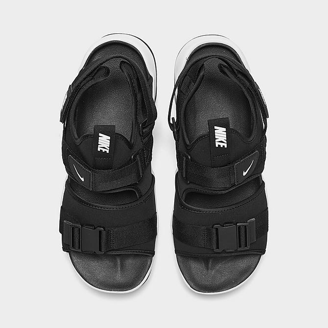 Back view of Men's Nike Canyon Adjustable Strap Sandals in Black/Black/White Click to zoom