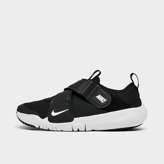Right view of Little Kids' Nike Flex Advance Running Shoes in Black/White-University Red Click to zoom