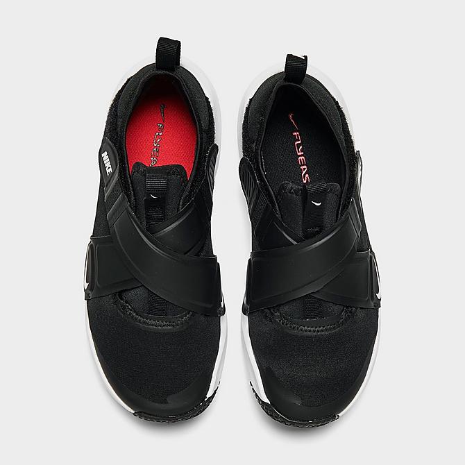 Back view of Little Kids' Nike Flex Advance Running Shoes in Black/White-University Red Click to zoom