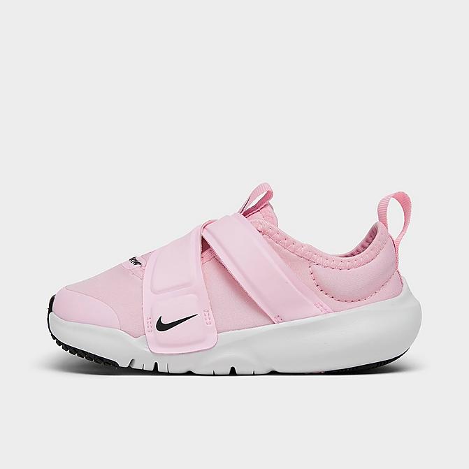 Right view of Girls' Toddler Nike Flex Advance Running Shoes in Pink Foam/Dark Smoke Grey-Fuchsia Glow Click to zoom