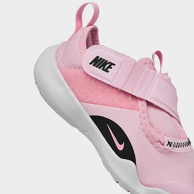 Front view of Girls' Toddler Nike Flex Advance Running Shoes in Pink Foam/Dark Smoke Grey-Fuchsia Glow Click to zoom