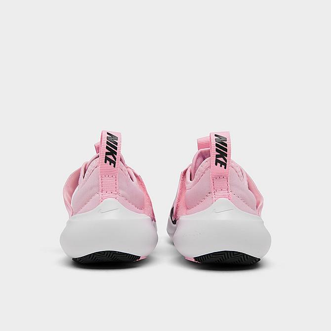 Left view of Girls' Toddler Nike Flex Advance Running Shoes in Pink Foam/Dark Smoke Grey-Fuchsia Glow Click to zoom