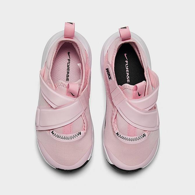 Back view of Girls' Toddler Nike Flex Advance Running Shoes in Pink Foam/Dark Smoke Grey-Fuchsia Glow Click to zoom