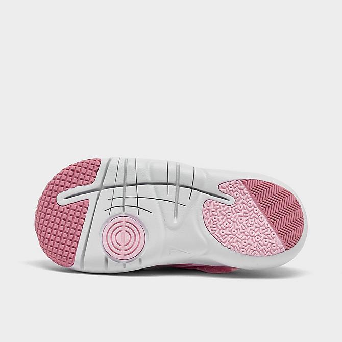 Bottom view of Girls' Toddler Nike Flex Advance Running Shoes in Hyper Pink/White/Elemental Pink/Pink Foam Click to zoom