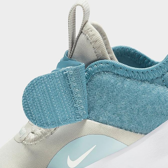Front view of Kids' Toddler Nike Flex Advance Running Shoes in Light Bone/Glacier Blue-Cerulean Click to zoom