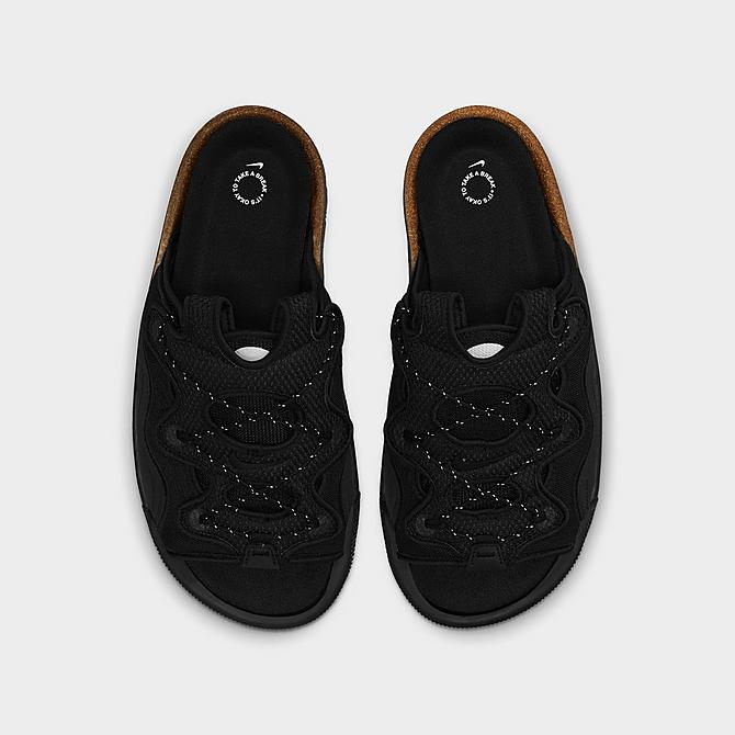 Left view of Men's Nike Offline 2.0 Slide Sandals in Black/Black/Black Click to zoom