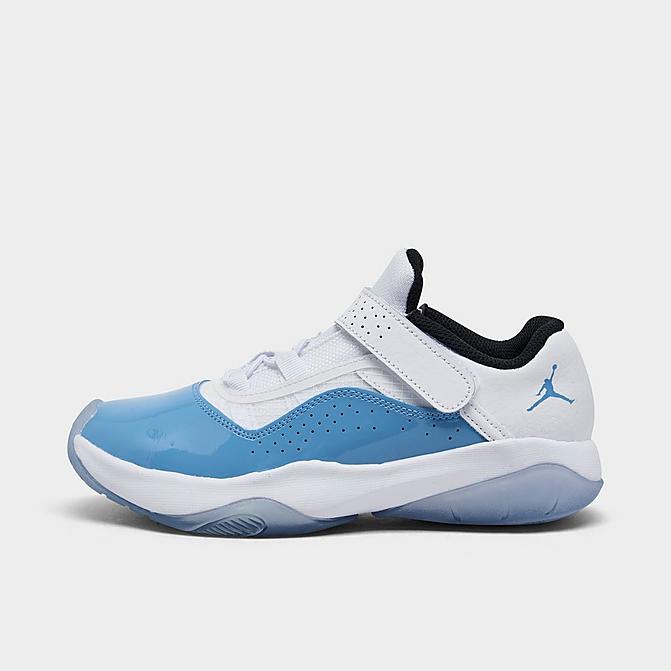 Right view of Boys' Little Kids' Air Jordan 11 CMFT Low Casual Shoes in White/University Blue/Black Click to zoom