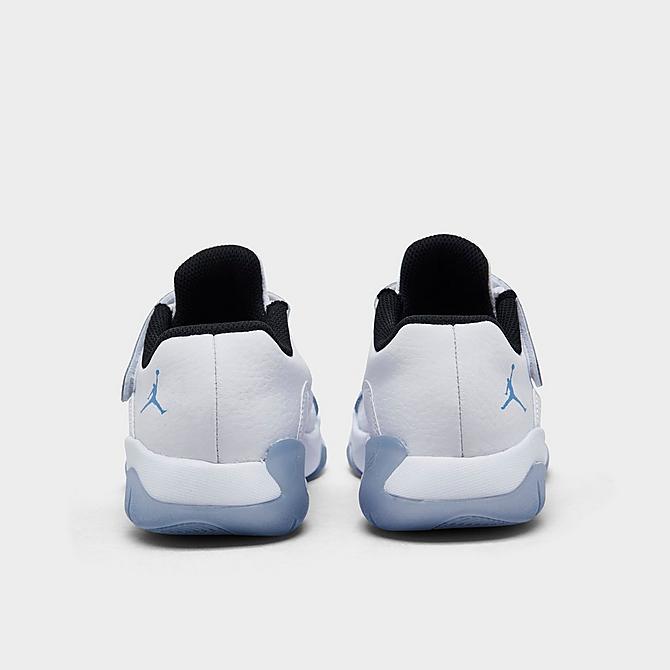 Left view of Boys' Little Kids' Air Jordan 11 CMFT Low Casual Shoes in White/University Blue/Black Click to zoom