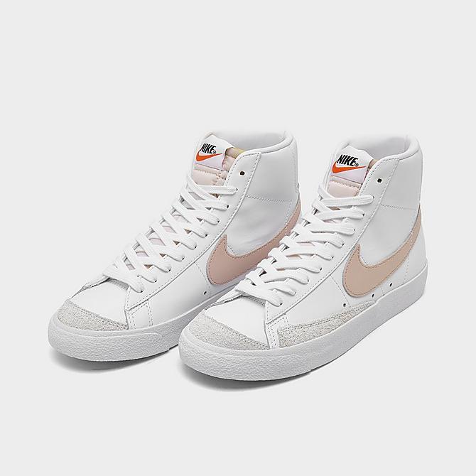 Womens Blazer Mid 77 Jumbo Casual Shoes in White/White Size 7.0 Leather/Suede Finish Line Women Shoes Flat Shoes Casual Shoes 