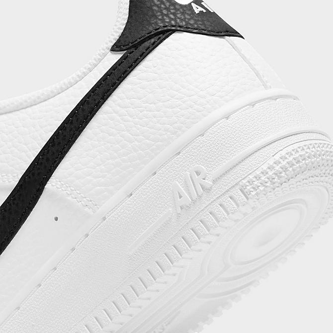 Front view of Little Kids' Nike Air Force 1 Casual Shoes in White/Black Click to zoom