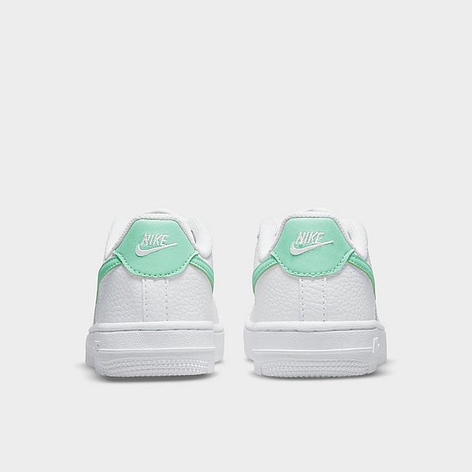 Left view of Little Kids' Nike Air Force 1 Casual Shoes in White/Black Click to zoom