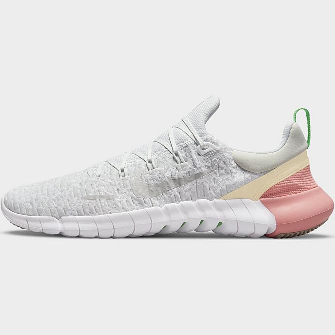 Right view of Men's Nike Free Run 5.0 Running Shoes in Off White/Grey Fog/White Click to zoom
