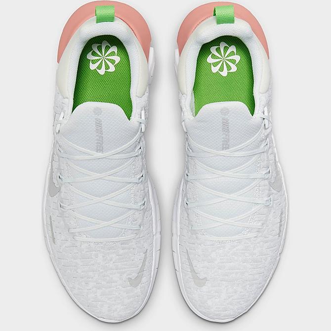 Back view of Men's Nike Free Run 5.0 Running Shoes in Off White/Grey Fog/White Click to zoom