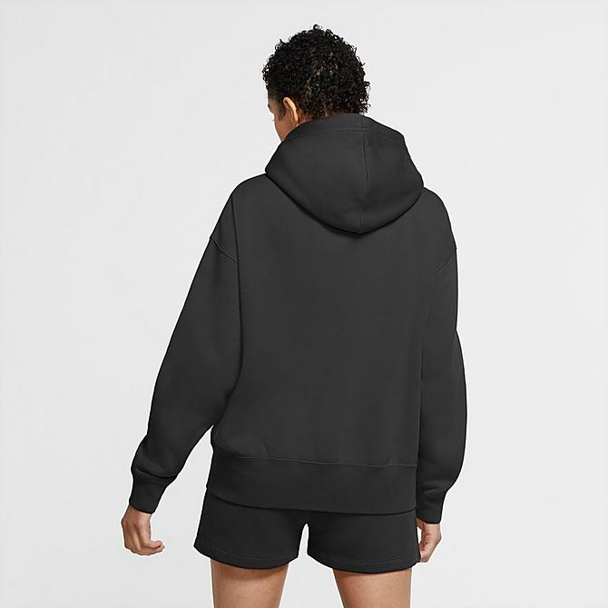 Back Left view of Women's Nike Sportswear Hoodie in Black/White Click to zoom