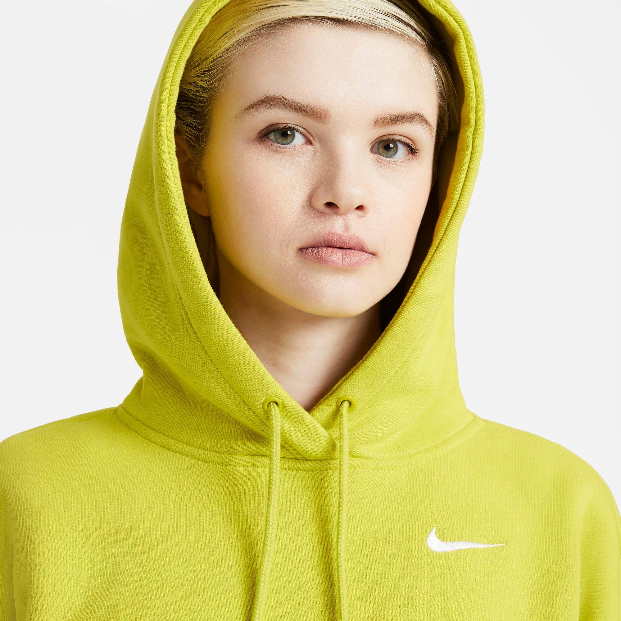 yellow nike hoodie womens