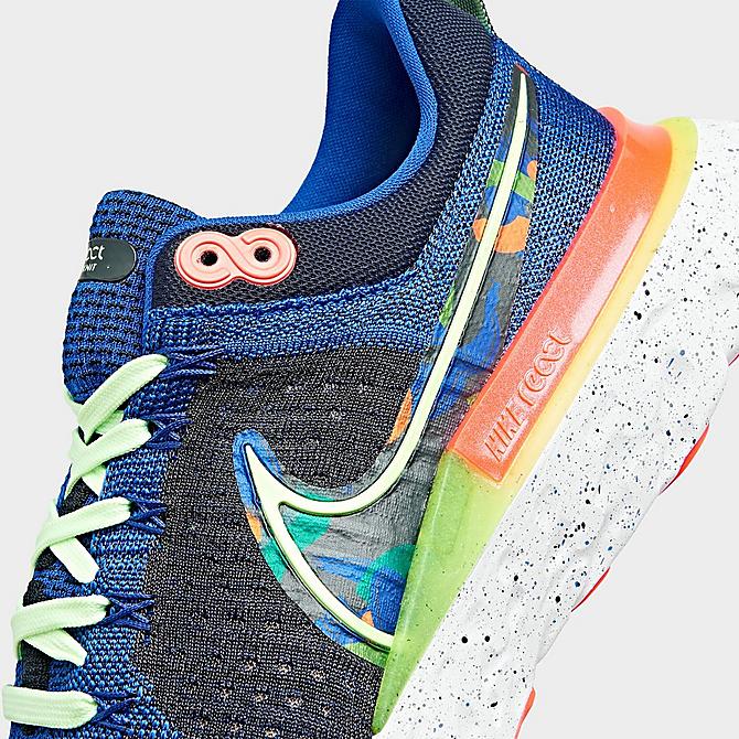 Front view of Nike React Infinity Run Flyknit 2 A.I.R. Kelly Anna London Running Shoes in Obsidian/Bright Crimson/Racer Blue Click to zoom