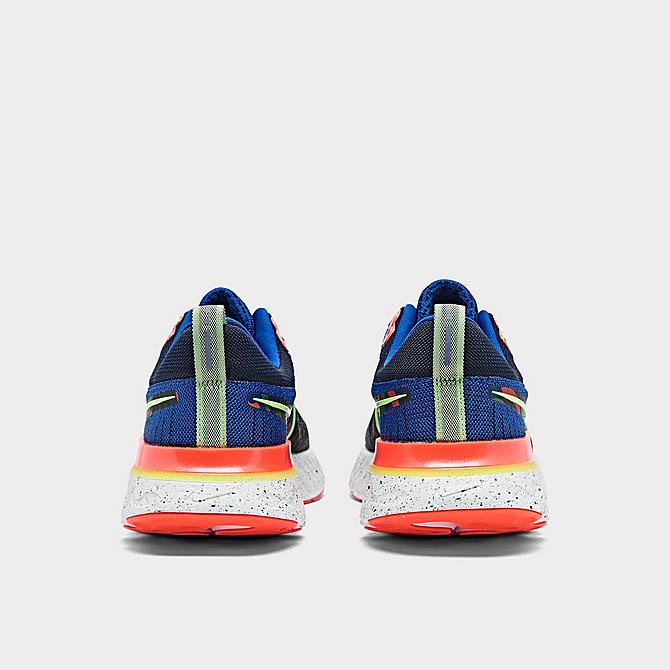 Left view of Nike React Infinity Run Flyknit 2 A.I.R. Kelly Anna London Running Shoes in Obsidian/Bright Crimson/Racer Blue Click to zoom