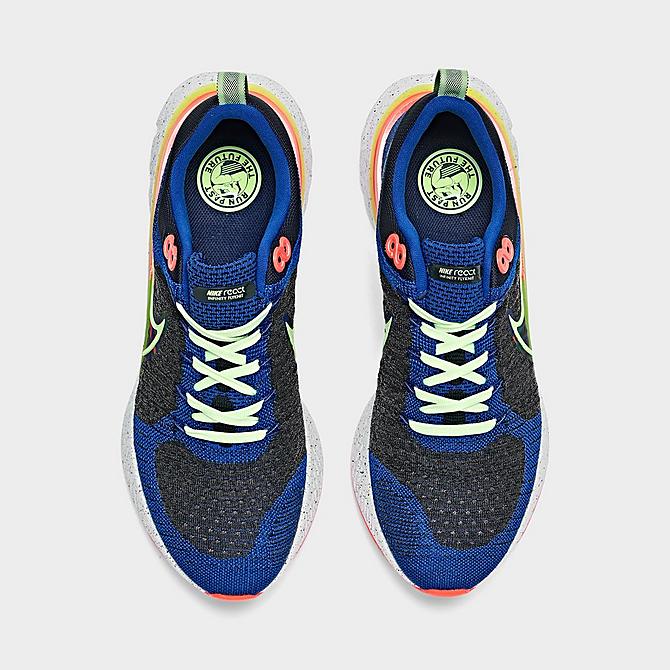 Back view of Nike React Infinity Run Flyknit 2 A.I.R. Kelly Anna London Running Shoes in Obsidian/Bright Crimson/Racer Blue Click to zoom