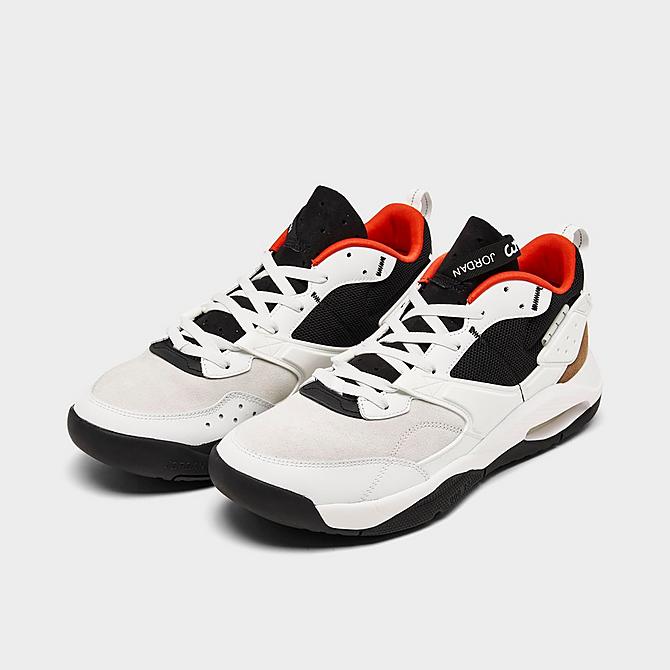 Three Quarter view of Jordan Air NFH Casual Shoes in Summit White/Chile Red/Archaeo Brown/Black Click to zoom