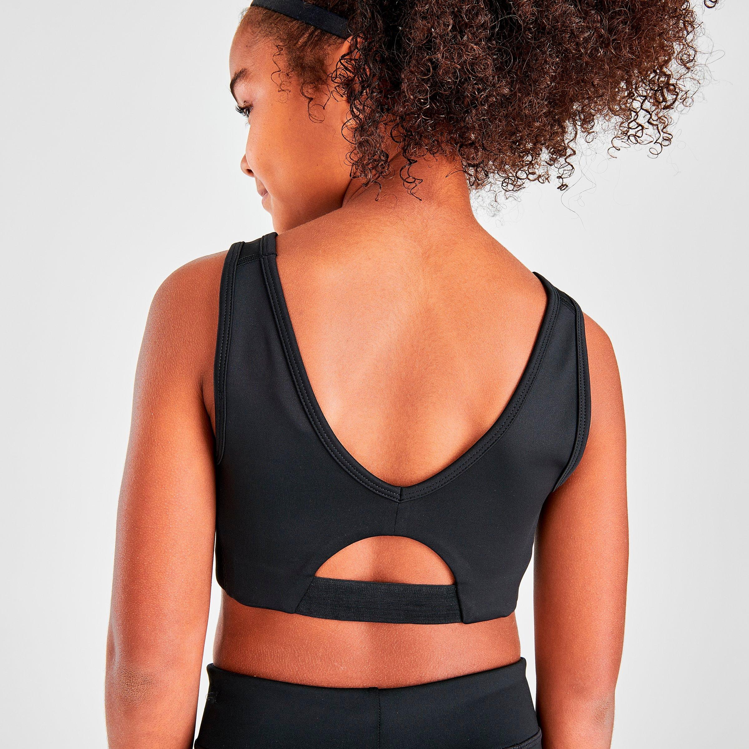 girls black sports bra